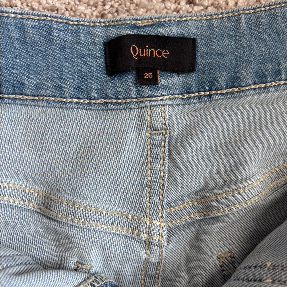 Quince Bella Stretch Patch Pocket Wide Leg Jeans Size 25 - Picture 5 of 10